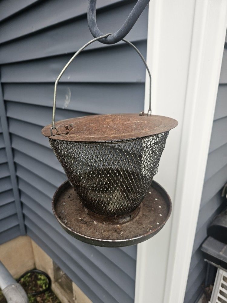 Vintage Squirrel Proof Locking Bird Feeder