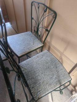 Vintage Wrought Iron Table And Chairs