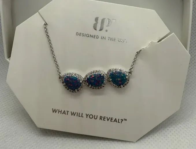 BP October Birthday Necklace .925 Sterling Silver