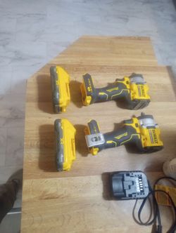 Two DeWalt 20v impacts 3/8 drive 1/2" drive