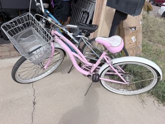 Pink Cruiser Bike with Front Basket
