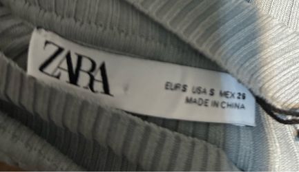Zara Ribbed Knit Top Size Small