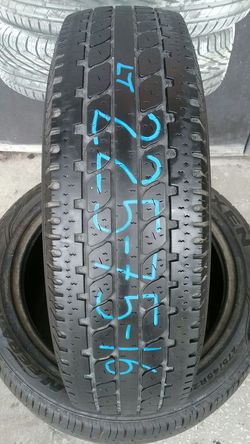 One used 225 75 16 LT (Light Truck) Definity tire