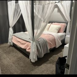 Queen Bed Frame & Curtains Only