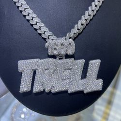 VVS CUSTOM 3” PENDANT & 10mm CUBAN CHAIN DEAL - Passes Diamond Tester, Top Quality