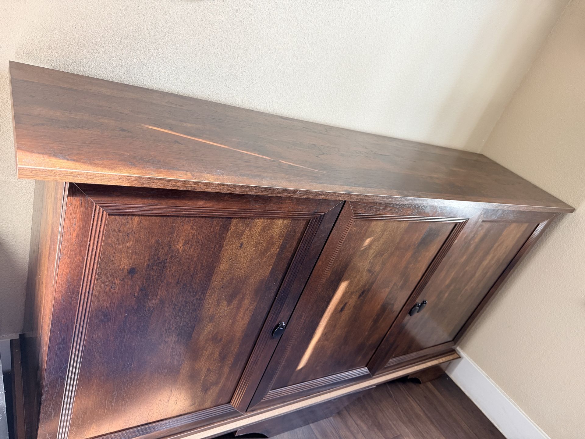 Saunder Viabella Storage Cabinet, Cherry Finish