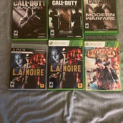 PS3 (1game),  XBOX ONE (1game) And XBOX360 (4 games)