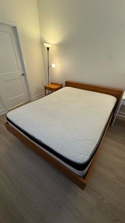 Full Size Mattress + Bed Frame — $200