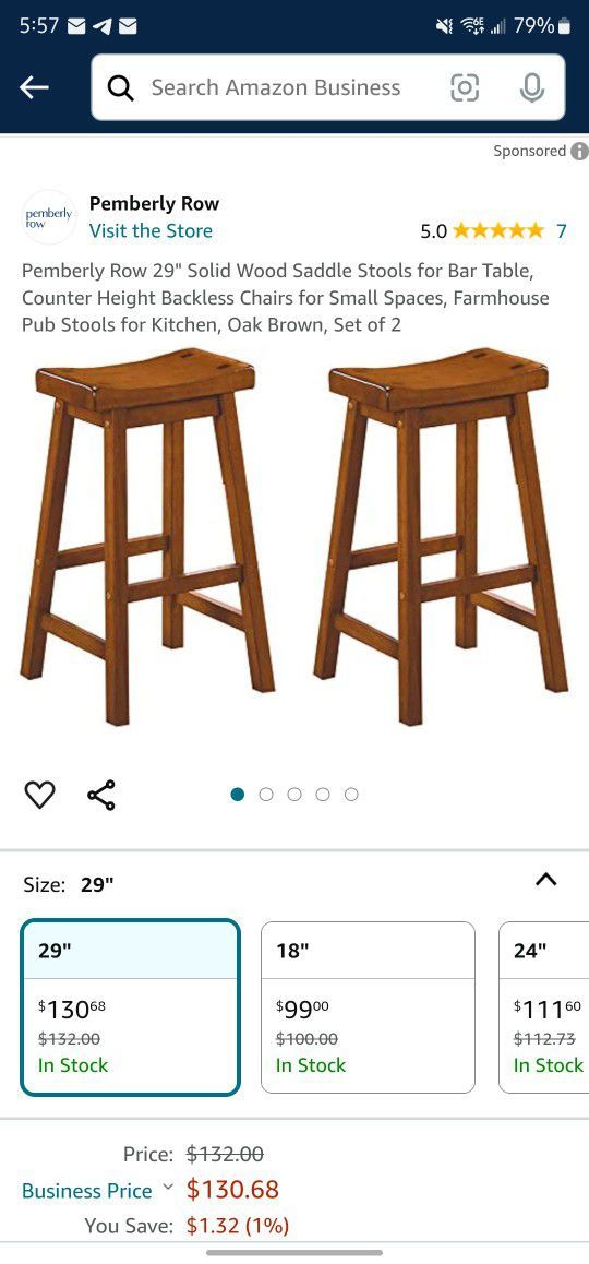 Set Of 2 Barstools - Excellent Condition