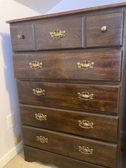 Walnut-veneer dresser
