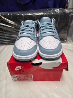 Nike Dunk Low Sneakers Shoes Blue Paisley, Size Women’s 10 Men's 8.5