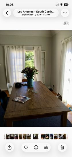 Solid wood table
