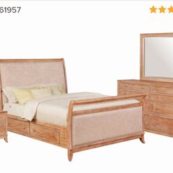 Hazel Queen Bedroom Set with Nightstand, Dresser, Mirror & Mattress  (From Value city furniture)