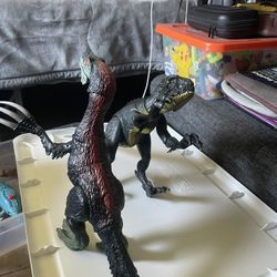 Jurassic World Therizinosaurus Dinosaur & Jurassic World Ultimate Damage Scorpios Rex Dinosaur Toy Figure with Damage, Light & Sound Toy