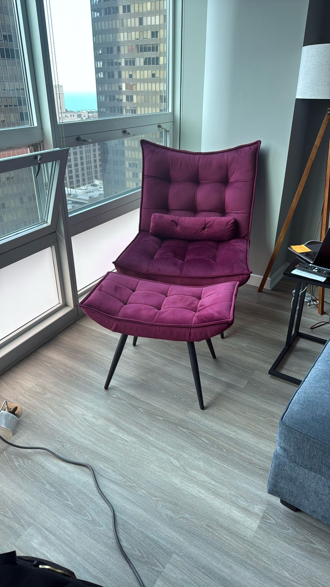 Accent Chair with Ottoman,