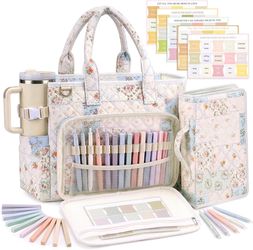 Large Bible Tote Bag Floral Quilted Bible Cover Case