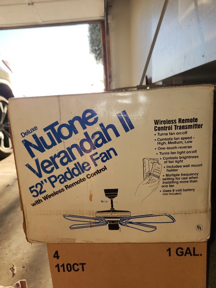 Nutone Veranda 2 Paddle Fan 52" (No Blades)