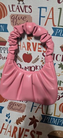 JW PEI Pink Ruched-Handle Shoulder Bag
