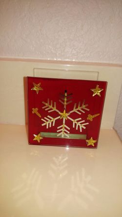Christmas single votive candle holder