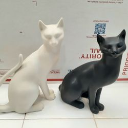 1986 Franklin Counterpoint Ying Yang Cats
