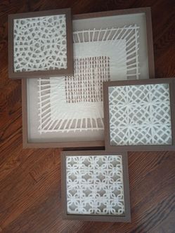 Abstract Wall Art in shadow box