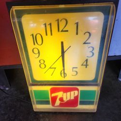*** VINTAGE 7-UP Wall Clock / Light ***