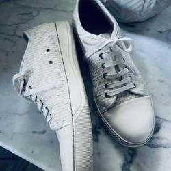 Men's LANVIN Designer Sneakers - White Weave