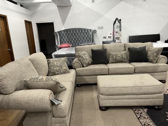 Luxury High Quality Sofa And Loveseat With Ottoman 
