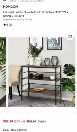 Homcom book shelf, NEW $59