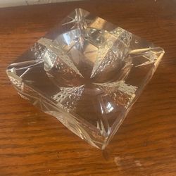 Clear Square Crystal Ashtray