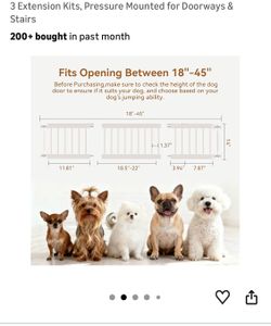 Dog Gate Indoor,18"-45" Extra Wide Metal
