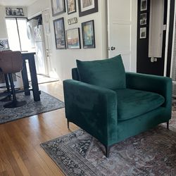 Green Velvet Club Chair