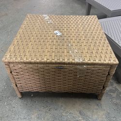 Wicker Ottoman 