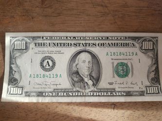 Vintage 100.00  Bank Note