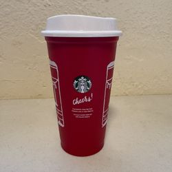 Starbucks Christmas 2025 Red Cup Day 16oz Reusable Coffee Cup With Lid 3A