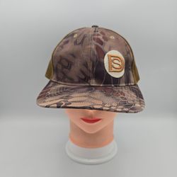 Richardson Brown Camo DS Logo Trucker Adjustable SnapbackHat. 2