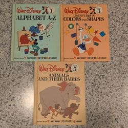 Vintage Lot of 9 - 1983 Walt Disney Fun-To-Learn Library Books Rare Vol 19