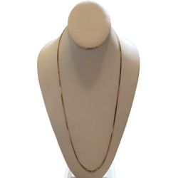 Vintage Gold Toned Curb Chain Long Strand Necklace