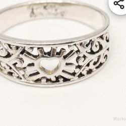 Vinage Open Heart Ring