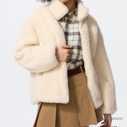 Uniqlo - Fleece Zip Up Jacket - Natural - Size M