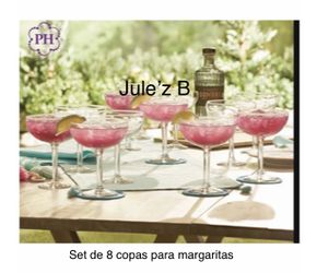 Juego De 8 Copas Para Margaritas Nuevo En Su Caja