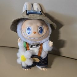 Labubu Fall In Wild Daisy Flower Pendant Keychain Plush 