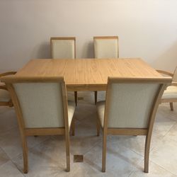 Wood Dining Table Set with Chairs