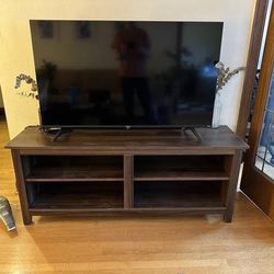 Dark Wood TV Console / Side Table