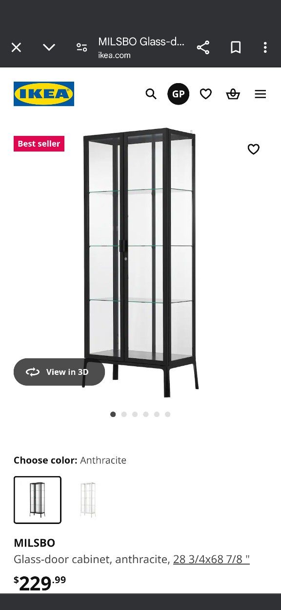 IKEA Milsbo Glass Plant Cabinet