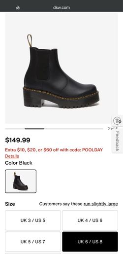 Dr. Martens Sanguine Chelsea Bootie - Women's | Black | Size 6 | NEW