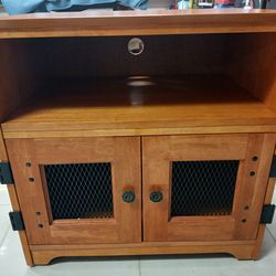 University loft Brown wood TV cabinet stand
