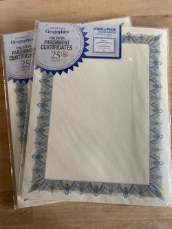 Certificate Paper for Awards- Brand New Sealed Packs