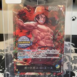 PORTGAS D. ACE ST13-002 L Southeast Asia Champion Championship 2023 EXCLUSIVE PROMO