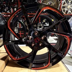 4 Set Rims Honda Black/Red (20x8)